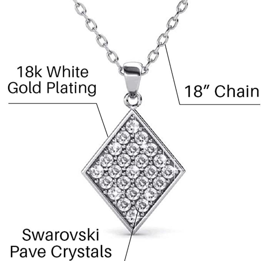 CATE & CHLOE LENNON "ESTEEMED" Pendant With Crystals Chain Necklace - Picture 4 of 8